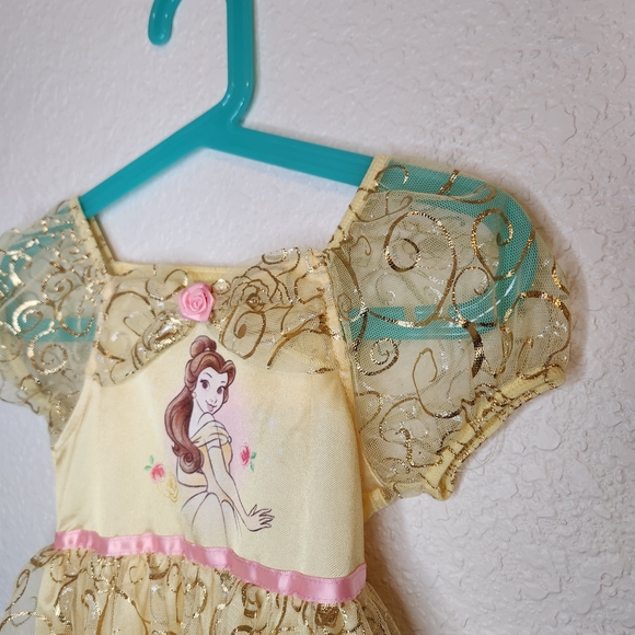 Disney Princess Belle Dress nightgown costume Pajama 3t - Picture 6 of 12
